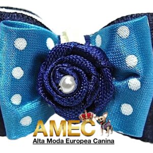 Lazo Lunares Azul Roseta