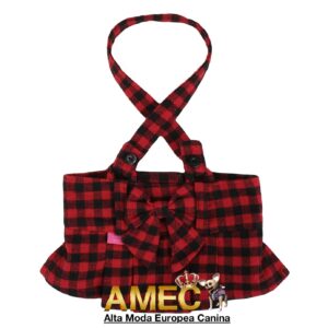 Falda Cuadros Rojos