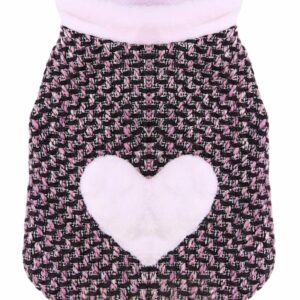 abrigo perros color rosa tela chanel